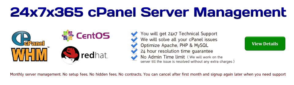 cPanel Server Management Services